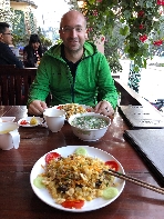 Andreas beim Abendessen