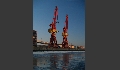 Löschkräne im Kontainerhafen