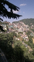 Hier in Shimla ist Platz sehr kostbar, daher wird jeder Flecken ausgenutzt