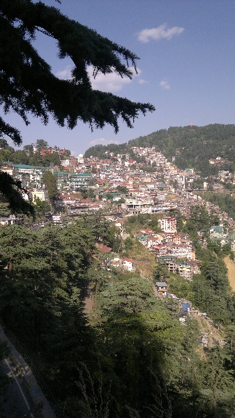 Hier in Shimla ist Platz sehr kostbar, daher wird jeder Flecken ausgenutzt