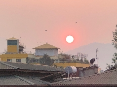 Sonnenuntergang über Old Kathmandu 