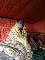  Nachdem Aufwachen im kalten Zelt