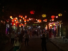 Chinesische Lampen in den Straßen